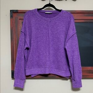 Zenana Outfitters Violet Fleece-Pullover